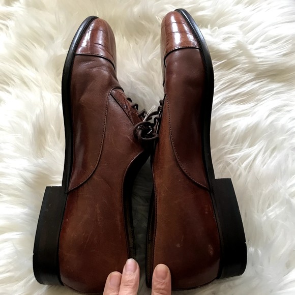 Brass Boot Alligator Genuine Brown Leather Men’s Dress Shoes Size 11 Spain main image 9